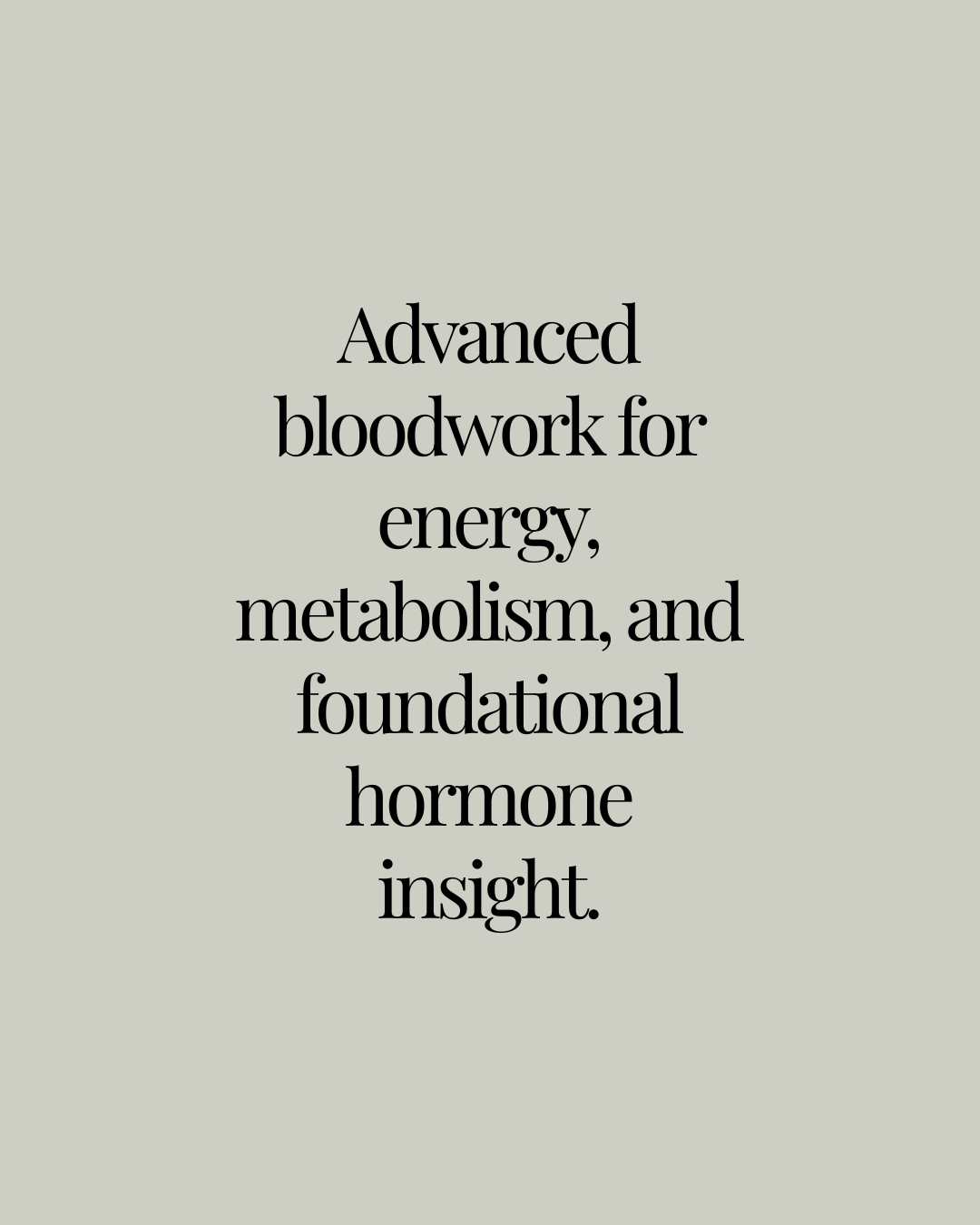 Tier 1 — Metabolic Optimization