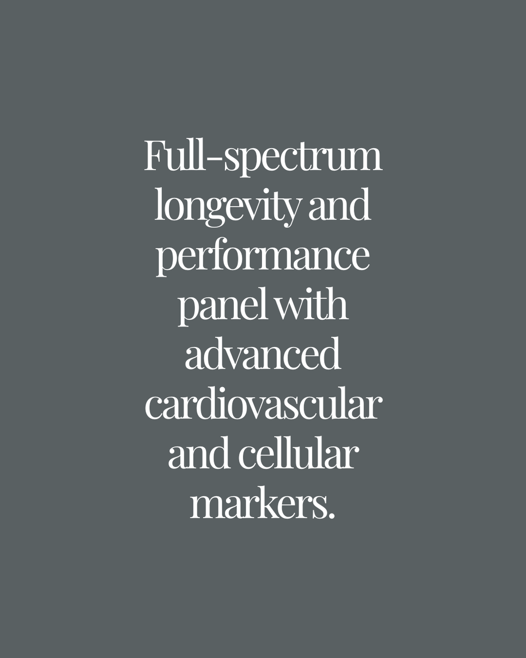 Tier 3 — Comprehensive Longevity, Prevention & Performance