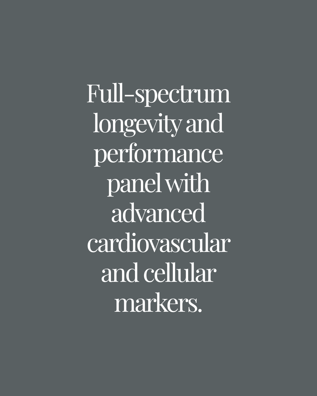 Tier 3 — Comprehensive Longevity, Prevention & Performance